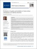 Evaluation of quality and reliability of videos about orthodontics on TikTok (DouYin).pdf.jpg